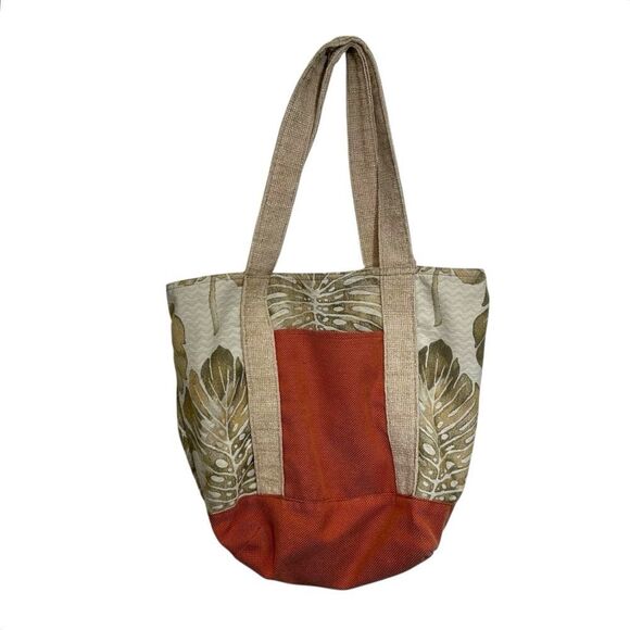 Hand Made Tropical Print Summer Canvas Carry All Tote - Picture 3 of 8